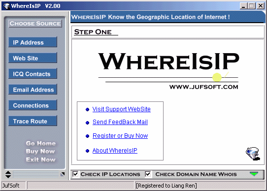 WhereIsIP Screenshot